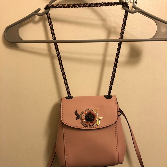 coach tea rose backpack
